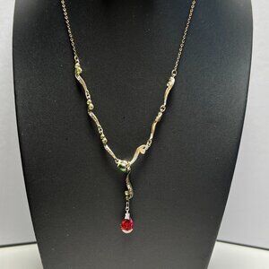 Stunning Vintage Necklace with Multicolored Gemstones
